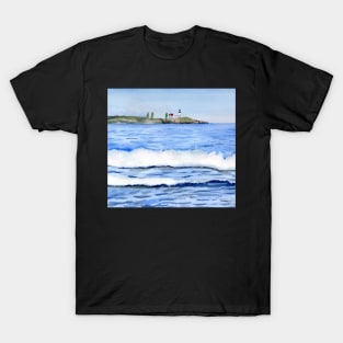 Nubble Lighthouse seen from York Beach T-Shirt